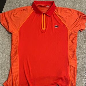 Lacoste Bright Red and Orange Polo